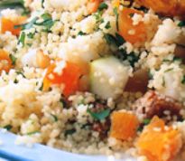 Couscous with Potato, Carrot and Red Onion