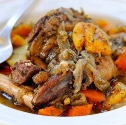 Sweet and spicy lamb shanks