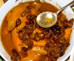 Moroccan Sweet Potato and Raisin Salad